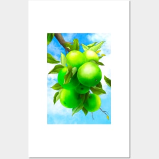 Green Apples (Fengshui Painting) Posters and Art